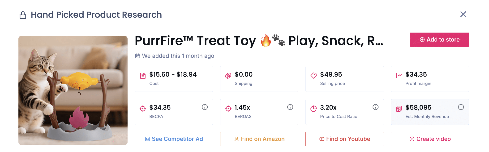 PurrFire Treat Toy